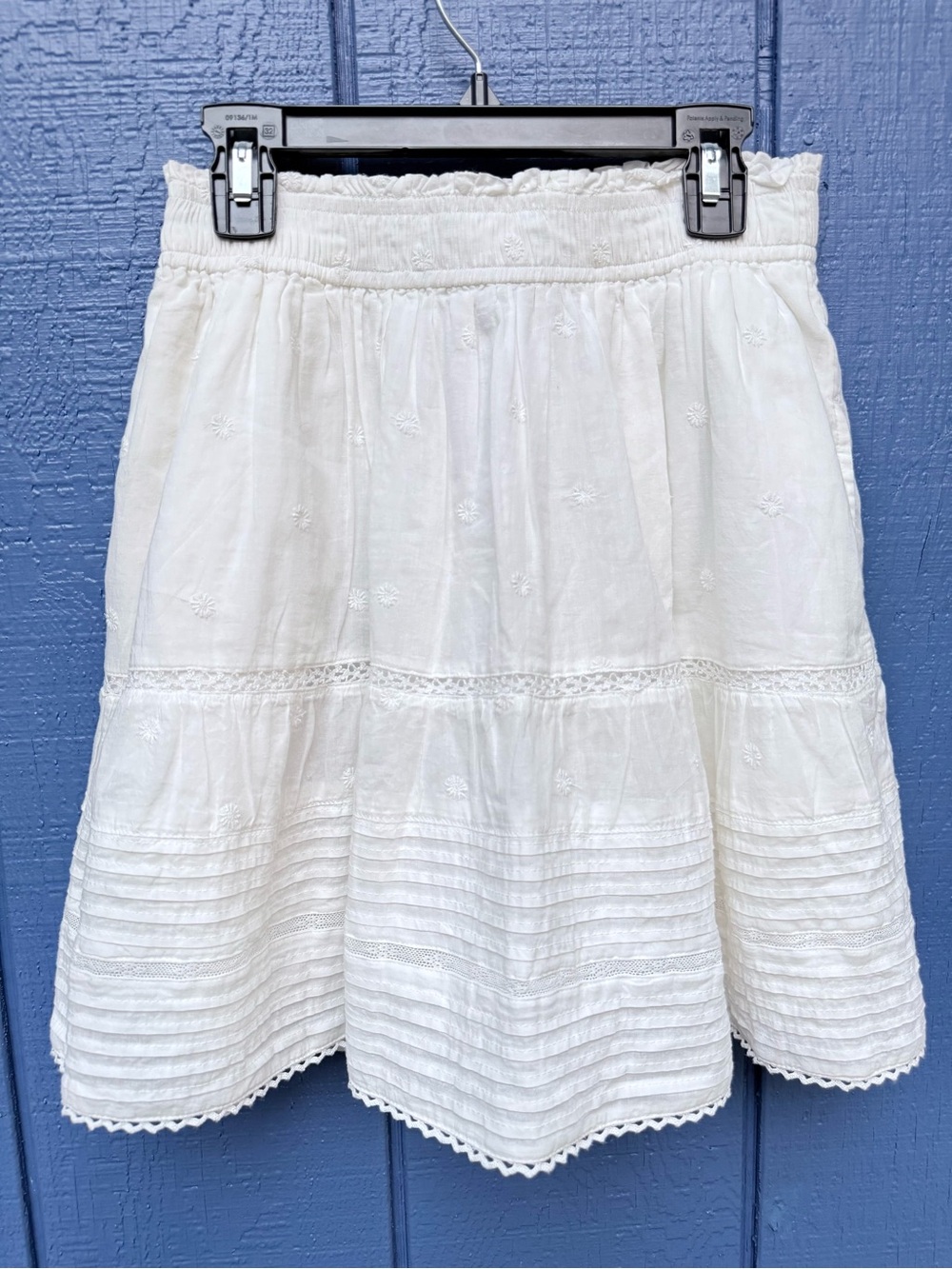Women’s Gap White Eyelet Tiered Skirt XS